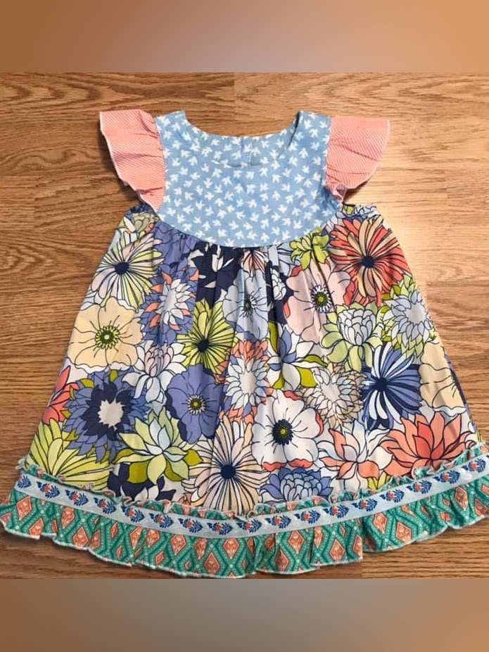 Tickled Pink Girls Remake Flutter Dress